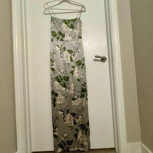 Reformation Green and White Floral Maxi Dress